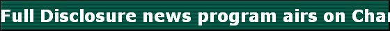Full Disclosure news program airs on Channel 31