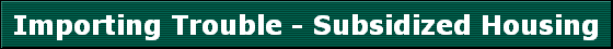 Importing Trouble - Subsidized Housing