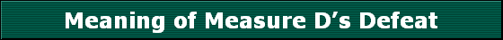 Meaning of Measure D's Defeat