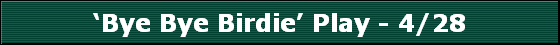`Bye Bye Birdie' Play - 4/28
