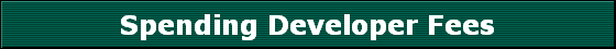 Spending Developer Fees